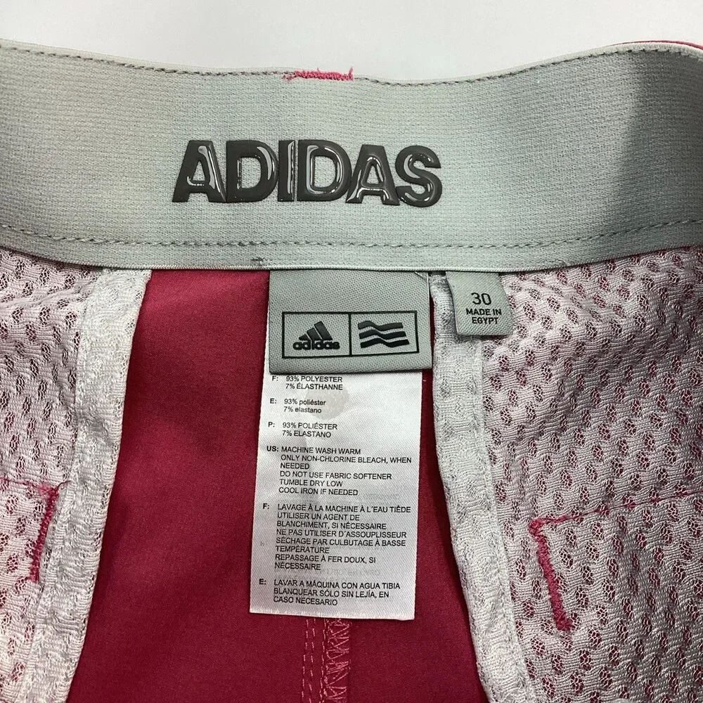 Adidas Mens Pink Chino Golf Shorts Size 30 NWOT 10